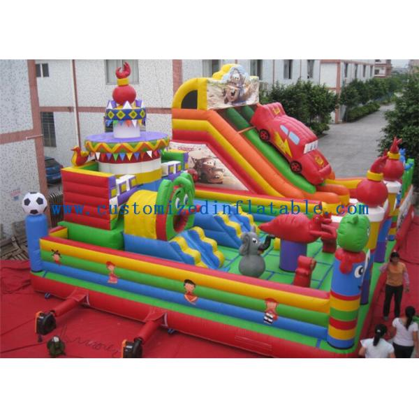Childrens Outdoor Inflatable Combo Bouncers , Bouncy Castle Slide Play Equipment