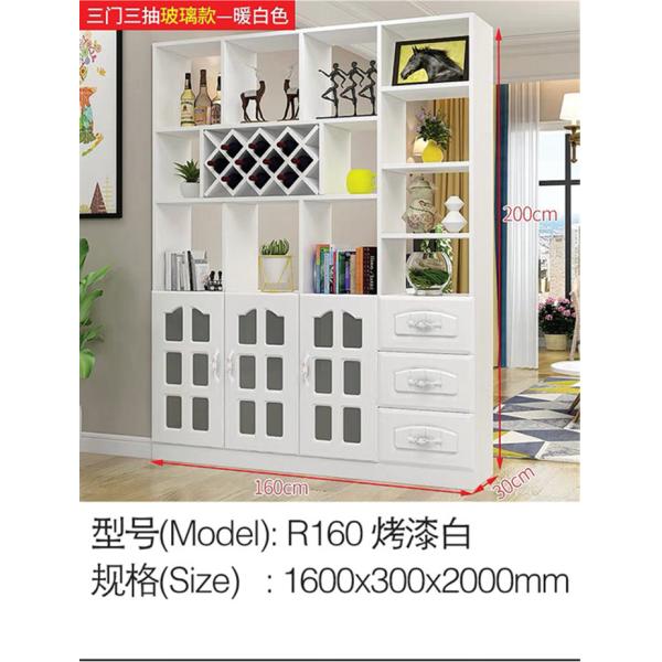 Buy Baking Varnish White Entrance Hall Cabinet , MDF Painted Wood Divider Cabinet at wholesale prices
