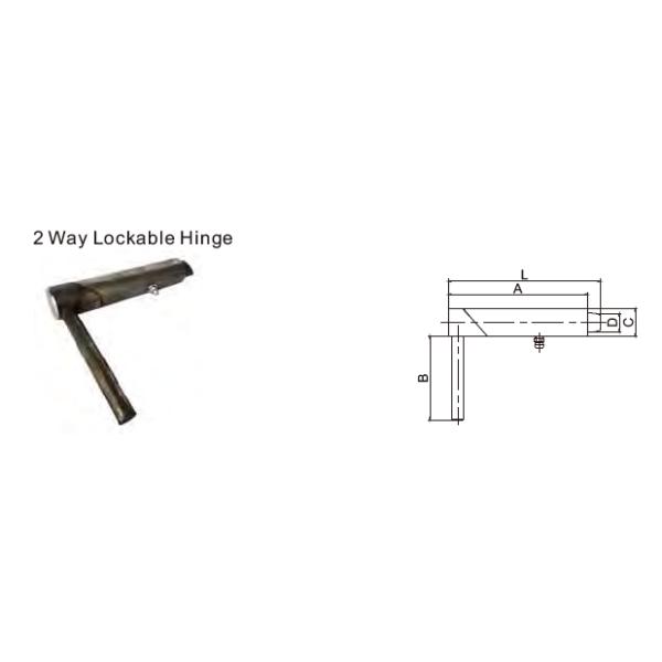 Swing Gates Doors 2 Way Lock Hinge Weld On Self Lockable Hinge