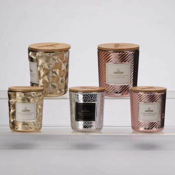 Buy Spray Gold Votive Glass Candle Holder With Mercury Finish at wholesale prices