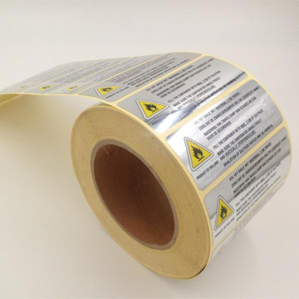 Buy Self Adhesive Aluminum Printing PET Silver Foil Stickers at wholesale prices