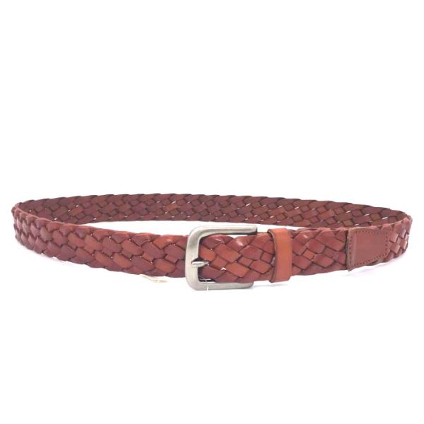 Handmade Mens 3.8CM Casual Braided Leather Belt For Jeans