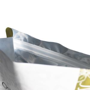 Coffee Powder Flat Bottom Bag Heat Seal Easy Tear Custom Zipper Pouch