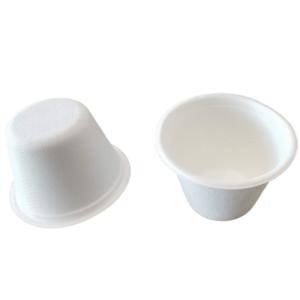 4oz White Portion Biodegradable Cups And Lids
