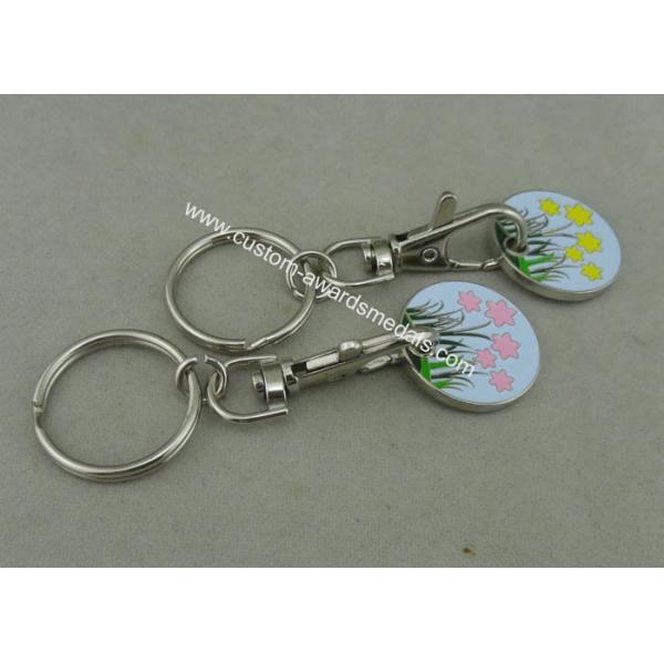 Brass Die Struck Personalized Silver Trolley Coin For Shopping Car