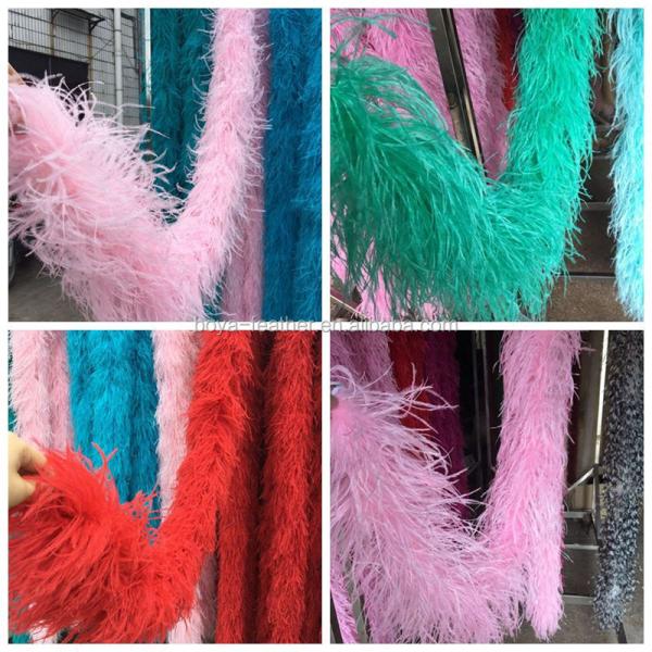 Dyed Marabou And Coque Feather Boa Highly Durable 2 Yards Length