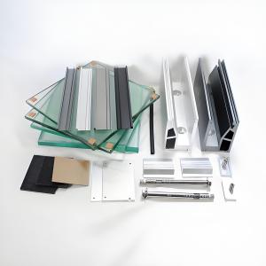 Frameless Aluminum Glass Fence System Weatherproof Low Maintenance