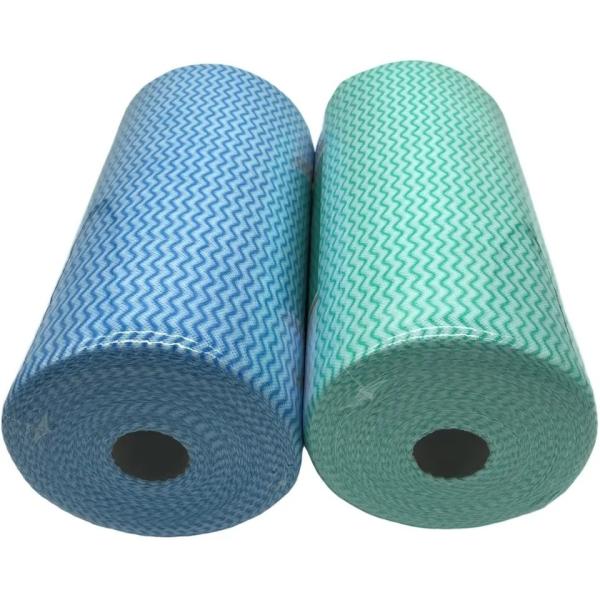 Antibacterial Food Service Wipers Multicolor Viscose Polyester Material