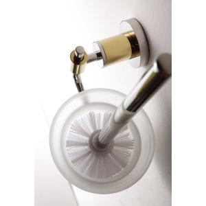 Wall Mounted Round Glass Brush Holder Stainless Steel 304