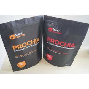 Aluminum Foil Stand up Pouch , 500g 750g 1kg Whey Protein Powder Packaging