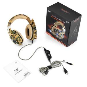 USB PC Stereo Wired DC5V G2600 Camouflage Gaming Headset