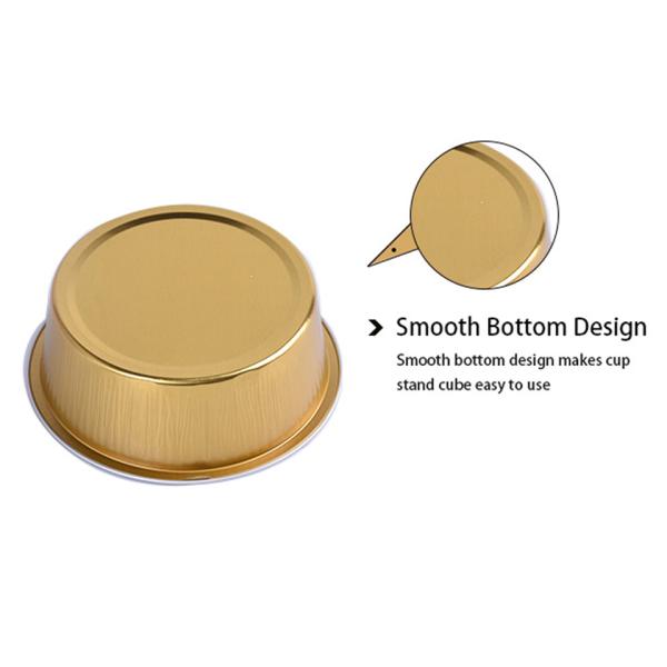 150ml Disposable Aluminum Foil Food Containers Round Colorful Mini Cupcake Baking Cups With Lid