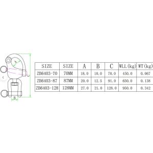Stainless Steel Quick Release Snap Shackle 12-22mm D-Shape