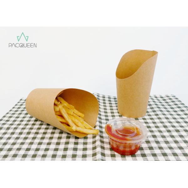 Buy Shaped Takeaway Food Containers Chip Holders Oil / Water Resistant at wholesale prices