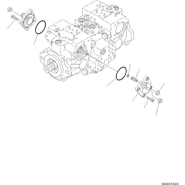 Komatsu Bulldozer Hydraulic Pump 720-2M-00081 720-2M-01081 720-2M-04250