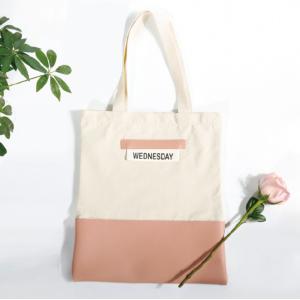 China Fashion Leather Canvas Bag Zipper Bag For Shopping on sale