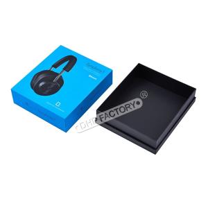 Attractive Rigid Blue Headphone Storage Box Packaging Gift Box