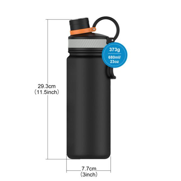 Double Wall Stainless Steel Vacuum Sports Bottle For Travel 23OZ