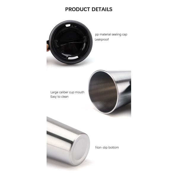Factory Double Wall Stainless Steel Vacuum Insulated Coffee Tumbler Portable Wine Mugs