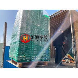 Green Corrugated Plastic Totes , Folding Corrugated Plastic Box