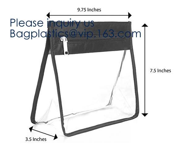 Waterproof Matte Sliding Zipper Pvc Eva Bag With Logo Printing,Eco-friendly Heat Seal Frosted EVA Cosmetic Bags With Sna