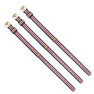 Stripe Print 16mm Width Nylon Fabric Watch Strap ROHS approval