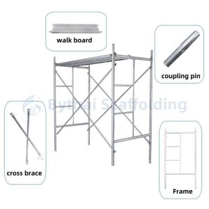 Quality Pre-Galvanized Metal Step Frame Scaffolding For Commercial And Industrial Use for sale