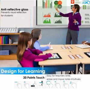 HDFocus 65 Inch Smart Board , IR Touch Interactive Teaching Board