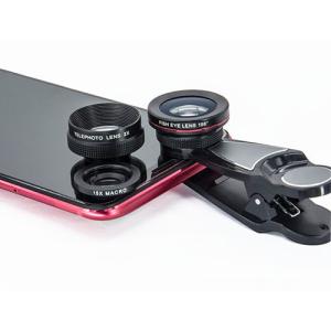 4 in 1 Mobile Phone Camera Lens Macro 0.63x Wide Angle Kit With Clip