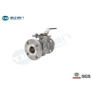 2 Piece Flanged Industrial Ball Valve WCB Type With ISO 5211 Mounting Pad
