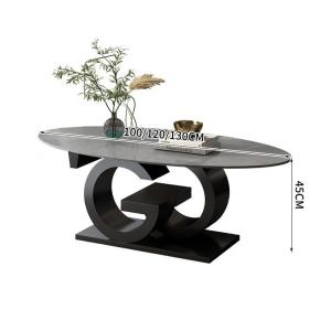 Minimalist Italian Creative Oval Marble Top Coffee Table Customized Size