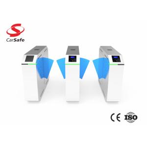 China Stainless Steel Flap Barrier Gate Entrance Tempered Glass Swing Door on sale