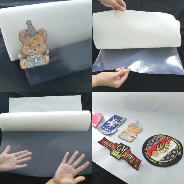 Pa 0.10mm 0.12mm Hot Melt Adhesive Film Roll Polyurethane Embroidery Badges