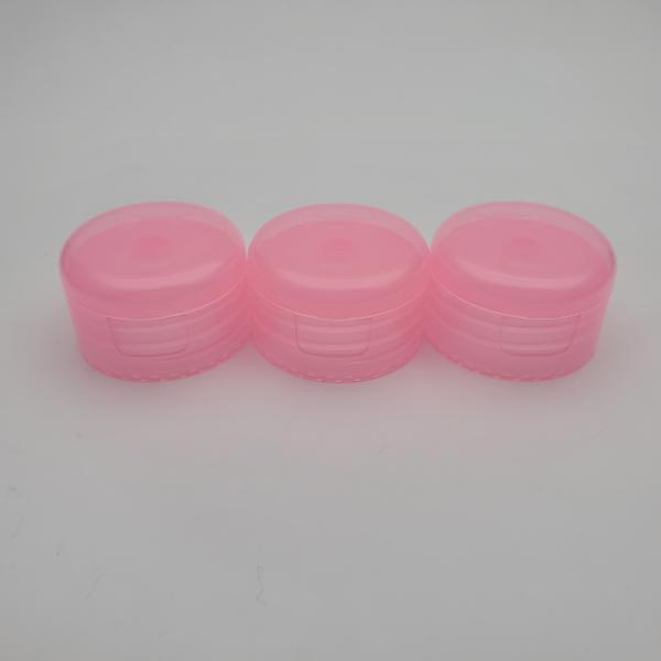Buy 32 MM Shampoo Bottle Plastic Flip Top Cap Pink lotion Bottle Cap at wholesale prices