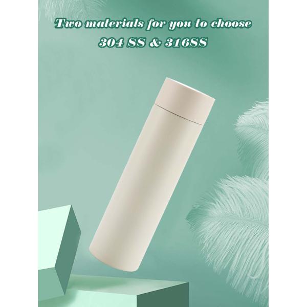 500ml Vacuum Insulated Stainless Steel Travel Mug Led Temperature Display Thermos Flask Smart Water Bottle