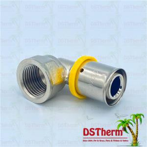 Brass Female Threaded Elbow Press Fittings Aluminum Pex Pipe Compression