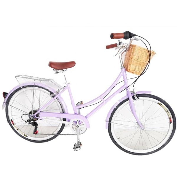 KMC Chain 26inch Europe OEM CE Shimano 7 Speeds Women Lady City Bicycle 1.8m