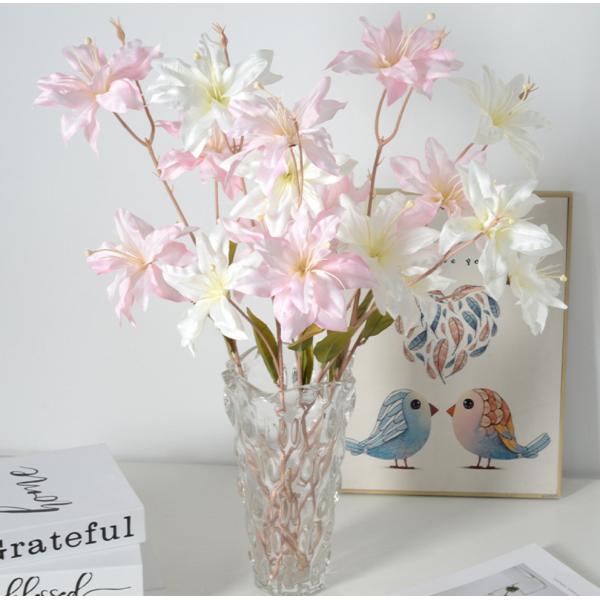 Silk fabric lily wedding road guide home living room decoration artificial flower