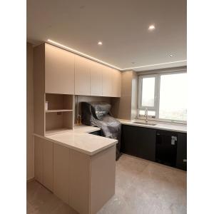 Modern Kitchen Cabinet with Marble Countertop for Apartments