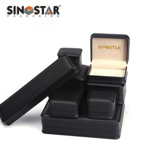 Quality Screen Printing Leather Jewelry Box with Paper Inner Material OEM for sale
