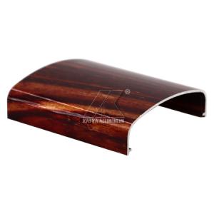 China CQC 6063 Aluminium Trim Profiles Powder Coating Wood Grain 0.8mm - 1.5mm Thickness on sale