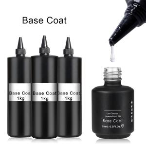 Quality 15ml Top Coat Base Coat KG Custom Soak Off UV Gel LED Nail Primer Varnish Transparent Nail Art Gel Polish and Basecoat for sale