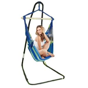 Outdoor Folding Double Hammock Stand with Customized Color and Easy Collapsible