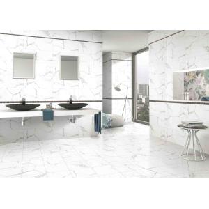 10mm Thickness Indoor Porcelain Tiles Shower Wall Panels Super White Color