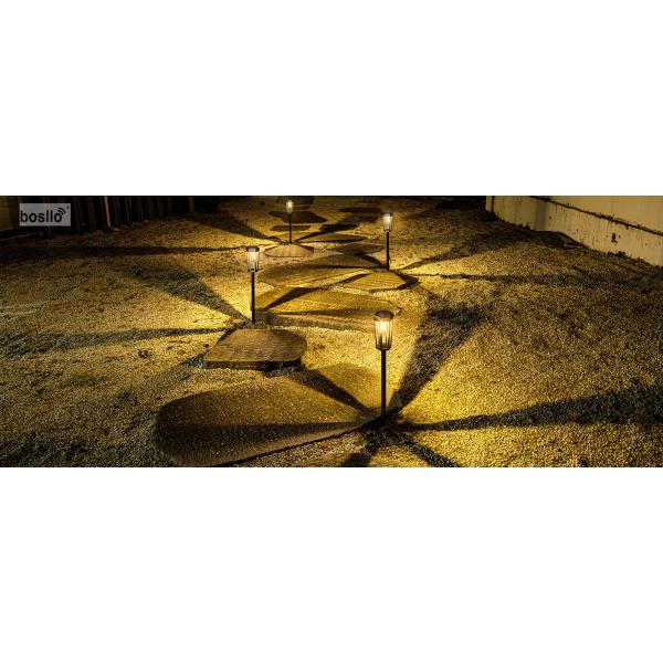 Solar Powered Outdoor Garden Lights in Black Waterproof and Sustainable Lighting Option