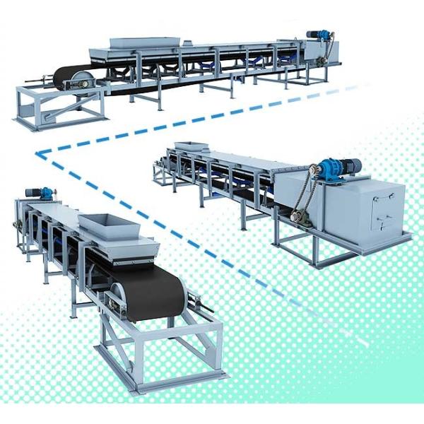 Inclined Troughed Belt Conveyor , Warehouse Conveyor Belt Low Maintenance