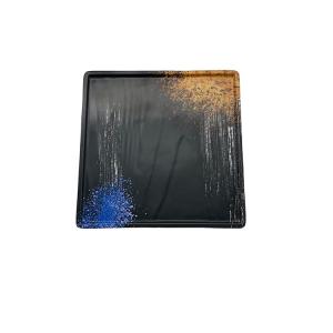 8'' Restaurant Hotel Melamine Dinnerware Square Shape Plate Galaxy Pattern