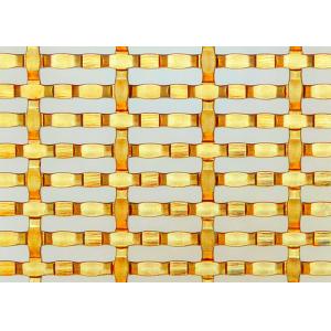 Golden Stainless Steel Architectural Mesh Decorative Woven Wire For Space