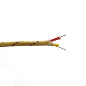 0.81mm * 2 Type K Thermocouple Cable Red / Yellow K Type Thermocouple Wire