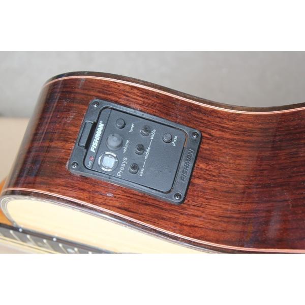 Ebony finggerboard 41-inch cutaway 916 natural wood color left handed acoustic guitar, Spruce,fishman pickup EQ